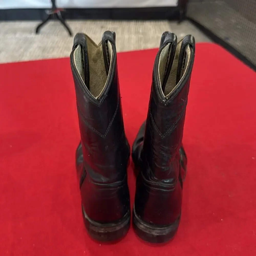 Kids Justin Boots Black Cowboy Western Boots